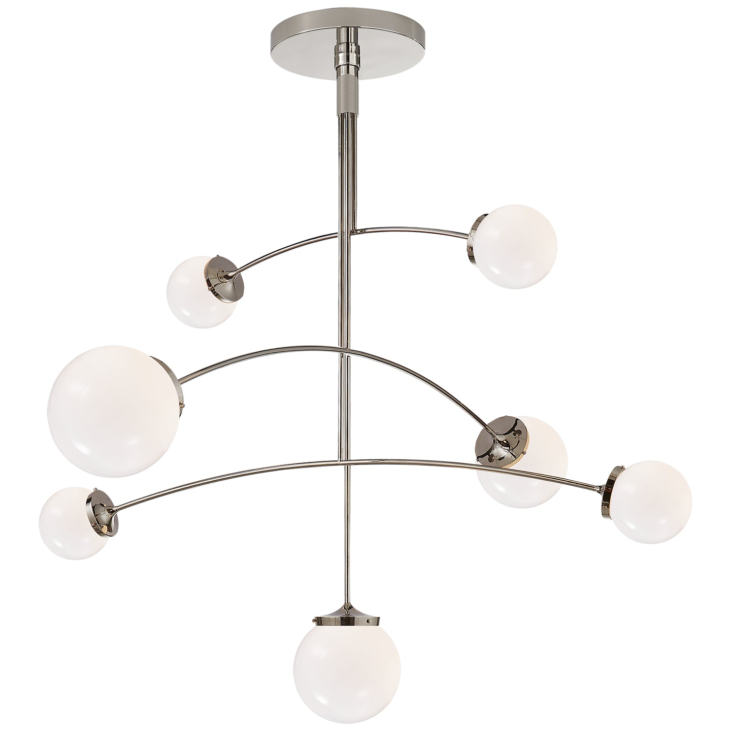 Visual Comfort Signature - KS 5404PN-WG - Seven Light Chandelier - Prescott - Polished Nickel