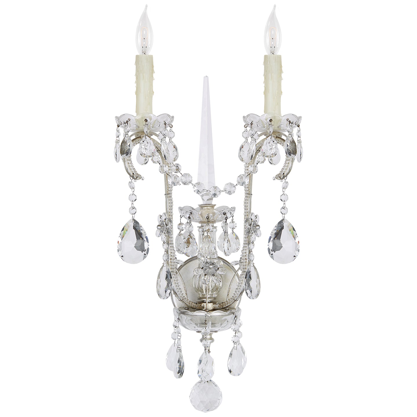 Ralph Lauren - RL 2280ASL-CG - Two Light Wall Sconce - Alessandra - Antique Silver Leaf