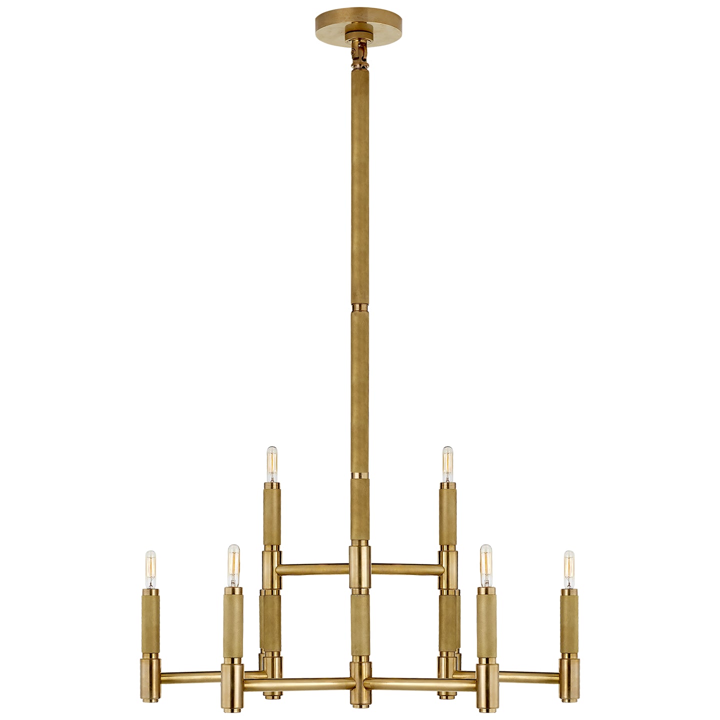 Ralph Lauren - RL 5224NB - Nine Light Chandelier - Barrett - Natural Brass