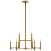 Ralph Lauren - RL 5224NB - Nine Light Chandelier - Barrett - Natural Brass