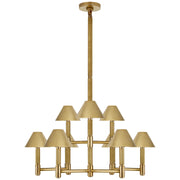 Ralph Lauren - RL 5224NB-NB - Nine Light Chandelier - Barrett - Natural Brass