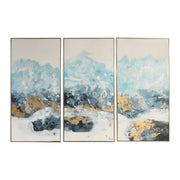 Uttermost - 34370 - Wall Art, S/3 - Crashing Waves - Gold w/Black