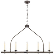 Visual Comfort Signature - CHC 1605BZ - Five Light Linear Pendant - Launceton - Bronze