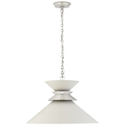 Visual Comfort Signature - CHC 5245PN-WHT - One Light Pendant - Alborg - Polished Nickel