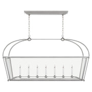 Visual Comfort Signature - CHC 5438PN-CG - Seven Light Linear Pendant - Riverside - Polished Nickel