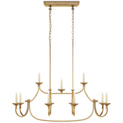 Visual Comfort Signature - CHC 5495GI - 11 Light Linear Pendant - Flemish - Gilded Iron
