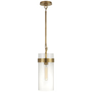 Visual Comfort Signature - S 5673HAB-CG - One Light Pendant - Presidio - Hand-Rubbed Antique Brass