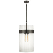 Visual Comfort Signature - S 5674BZ-CG - Four Light Pendant - Presidio - Bronze