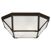 Visual Comfort Signature - SK 4009AZ-FG - Four Light Flush Mount - Morris - Antique Zinc