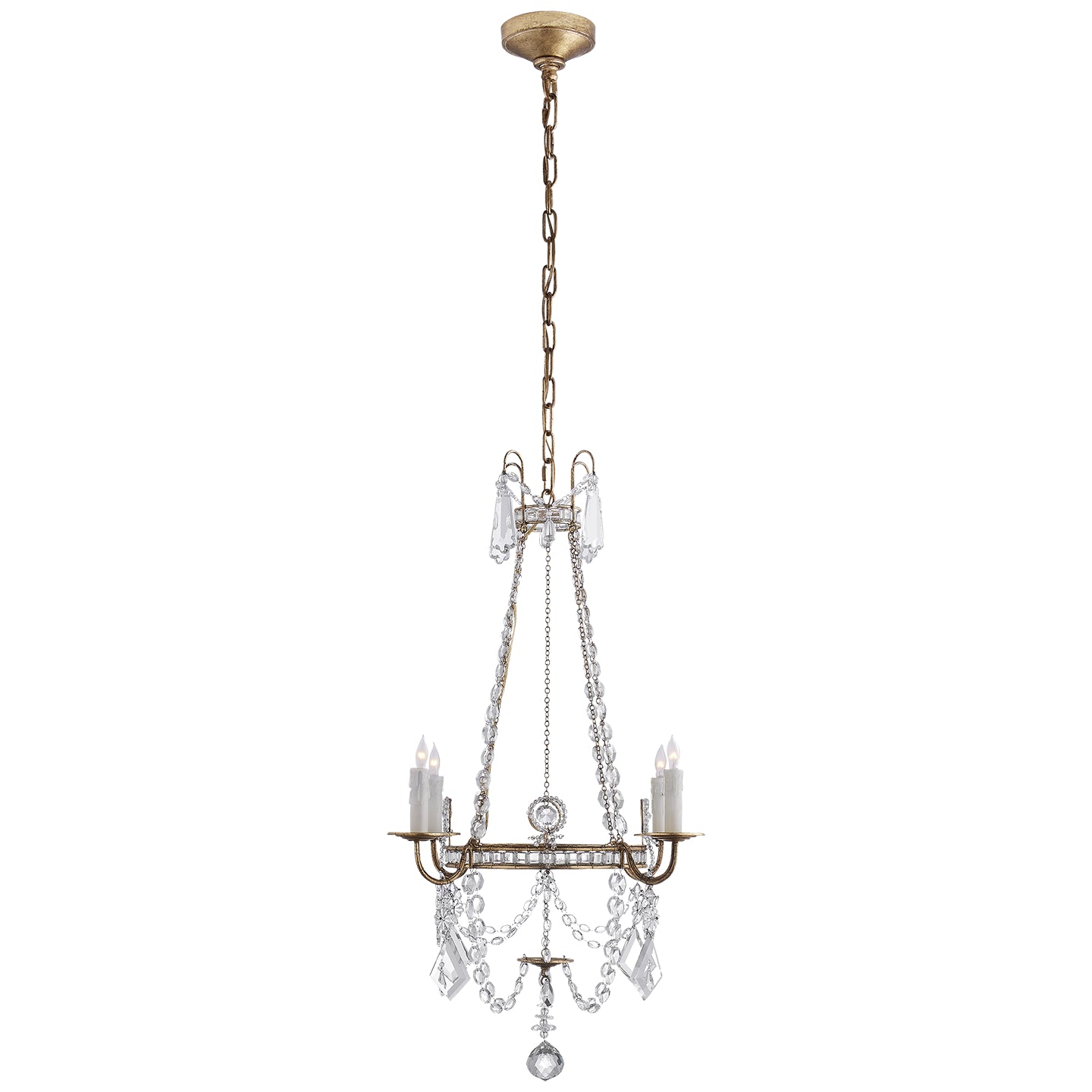 Visual Comfort Signature - SP 5030GI-CG - Four Light Chandelier - Sharon - Gilded Iron