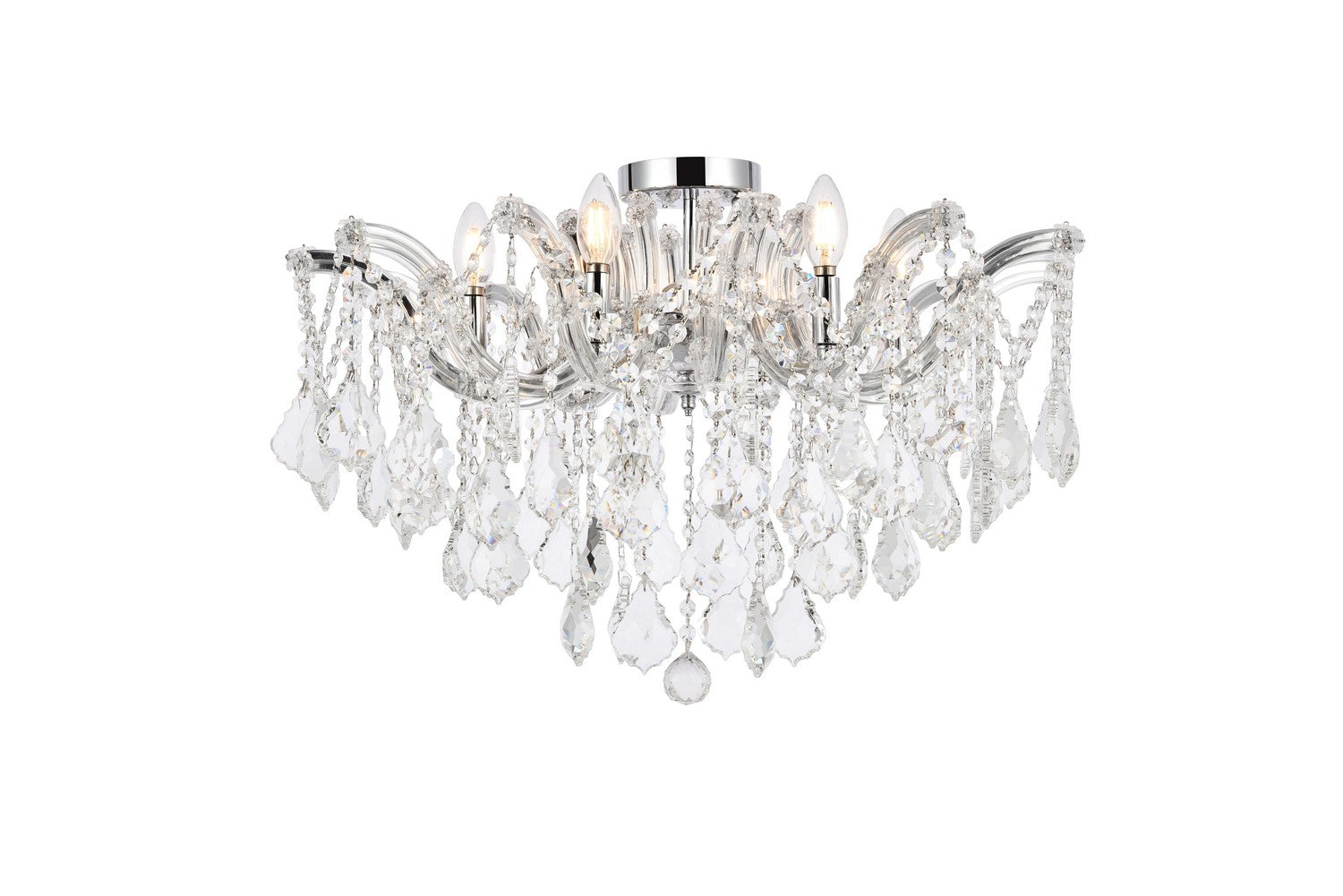 Elegant Lighting - 2800F24C/RC - Six Light Flush Mount - Maria Theresa - Chrome