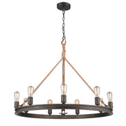 Golden - 1048-9 GMT - Nine Light Chandelier - Chatham - Gunmetal Bronze
