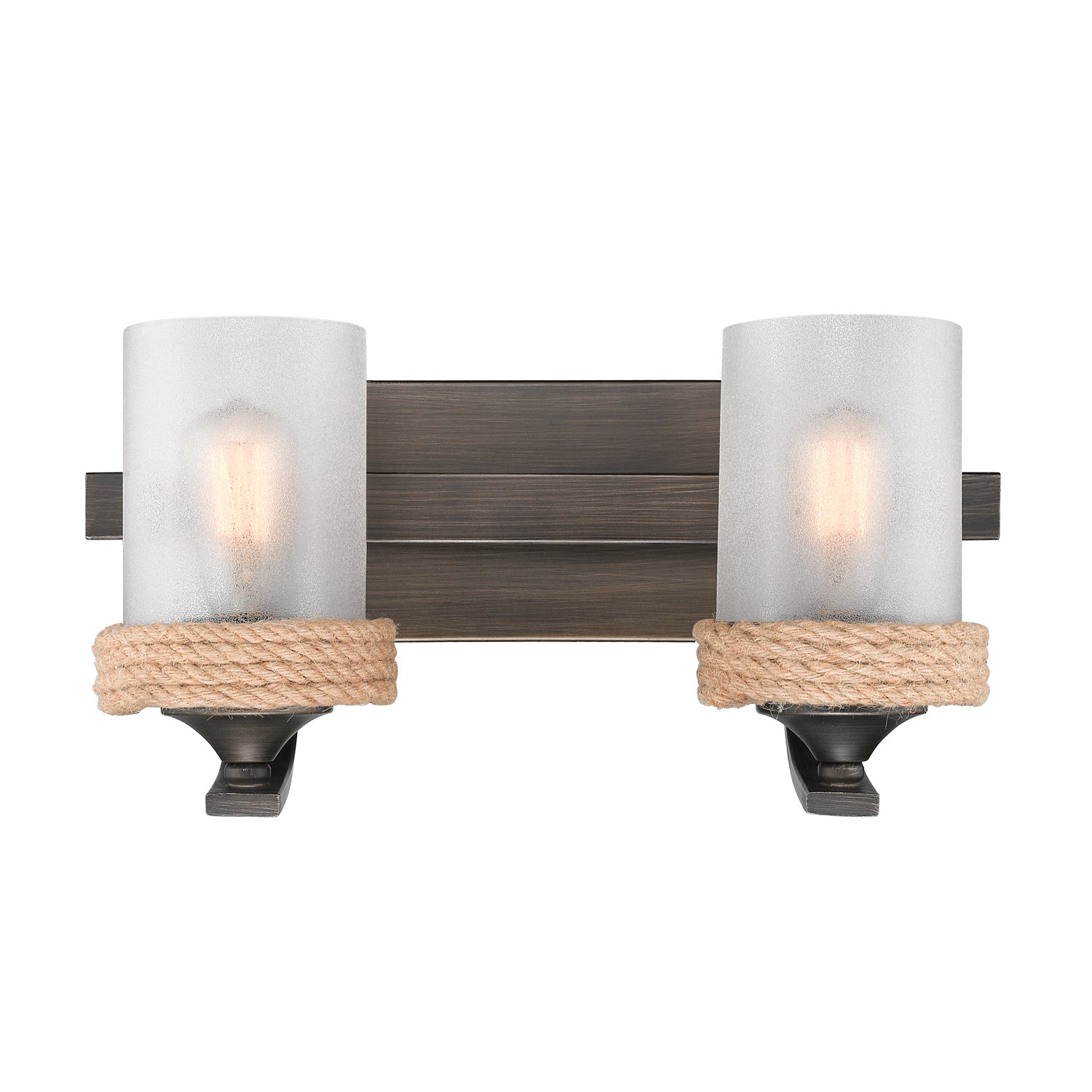 Golden - 1048-BA2 GMT-CS - Two Light Vanity - Chatham - Gunmetal Bronze