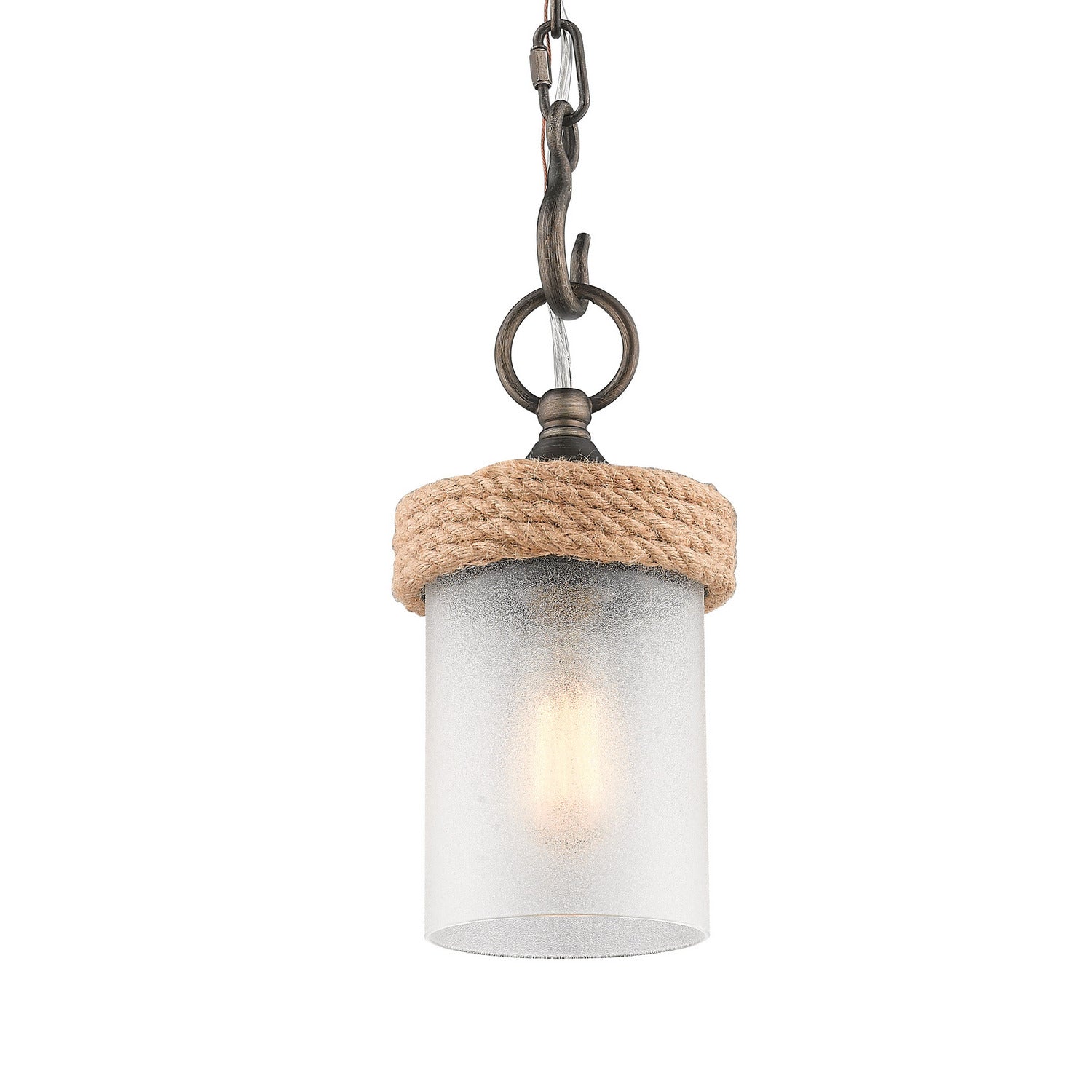 Golden - 1048-M1L GMT-CS - One Light Mini Pendant - Chatham - Gunmetal Bronze