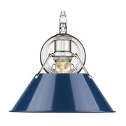 Golden - 3306-1W CH-NVY - One Light Wall Sconce - Orwell - Chrome