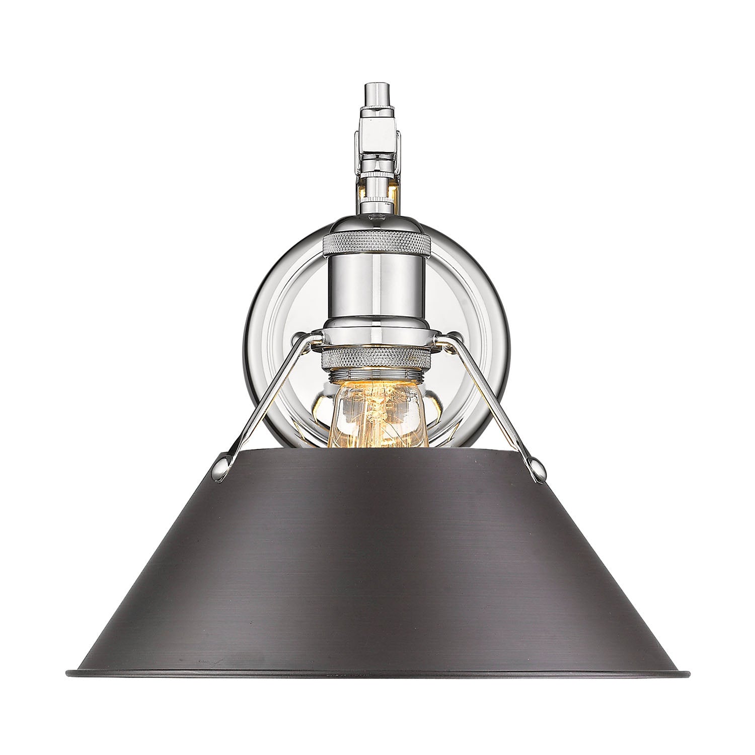 Golden - 3306-1W CH-RBZ - One Light Wall Sconce - Orwell - Chrome