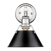 Golden - 3306-BA1 CH-BLK - One Light Bath Vanity - Orwell - Chrome