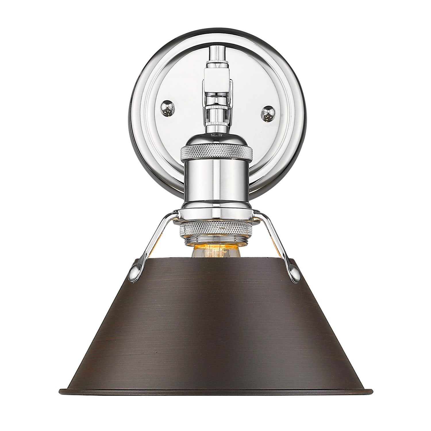 Golden - 3306-BA1 CH-RBZ - One Light Bath Vanity - Orwell - Chrome