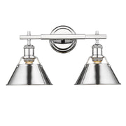 Golden - 3306-BA2 CH-CH - Two Light Bath Vanity - Orwell - Chrome