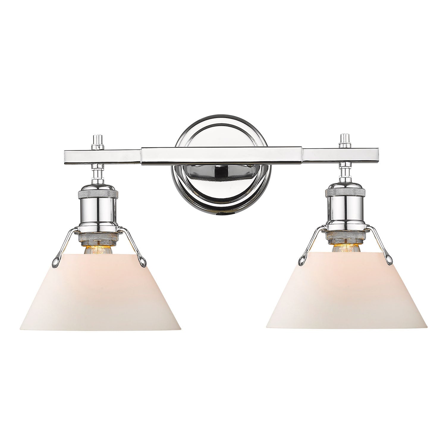 Golden - 3306-BA2 CH-OP - Two Light Bath Vanity - Orwell - Chrome