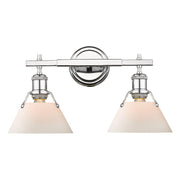 Golden - 3306-BA2 CH-OP - Two Light Bath Vanity - Orwell - Chrome