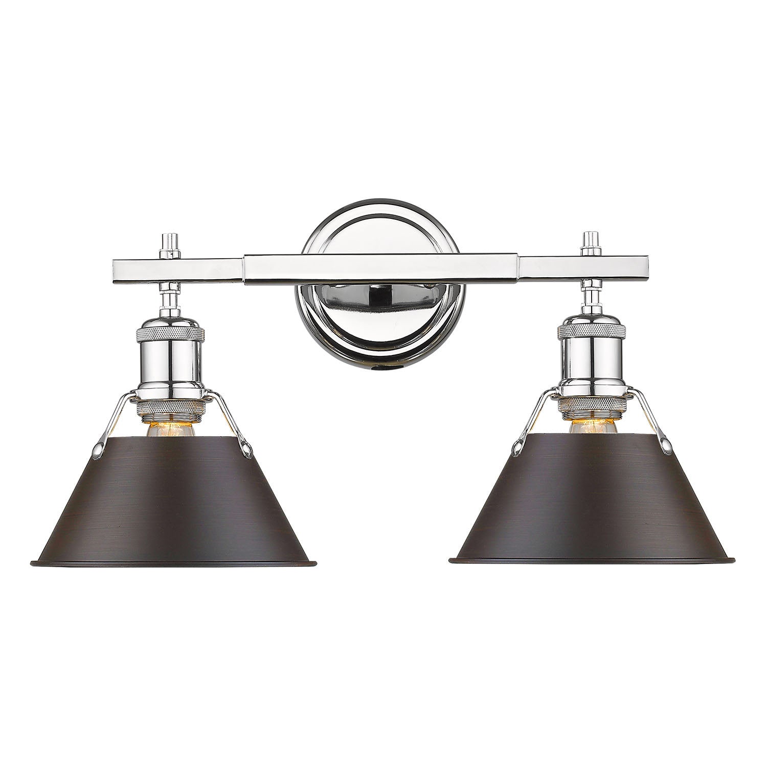 Golden - 3306-BA2 CH-RBZ - Two Light Bath Vanity - Orwell - Chrome