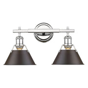 Golden - 3306-BA2 CH-RBZ - Two Light Bath Vanity - Orwell - Chrome