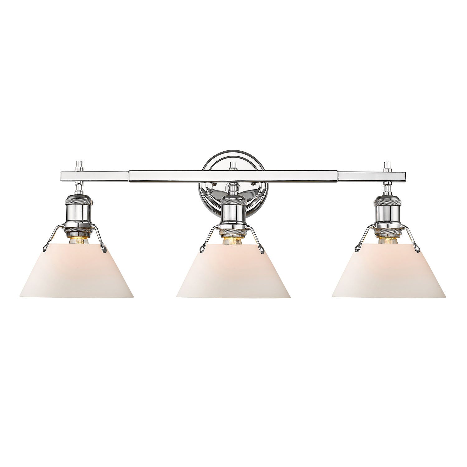 Golden - 3306-BA3 CH-OP - Three Light Bath Vanity - Orwell - Chrome