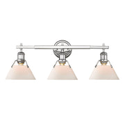 Golden - 3306-BA3 CH-OP - Three Light Bath Vanity - Orwell - Chrome