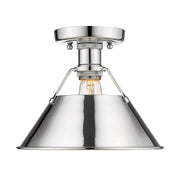 Golden - 3306-FM CH-CH - One Light Flush Mount - Orwell - Chrome