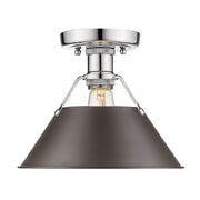 Golden - 3306-FM CH-RBZ - One Light Flush Mount - Orwell - Chrome