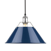 Golden - 3306-L CH-NVY - One Light Pendant - Orwell - Chrome
