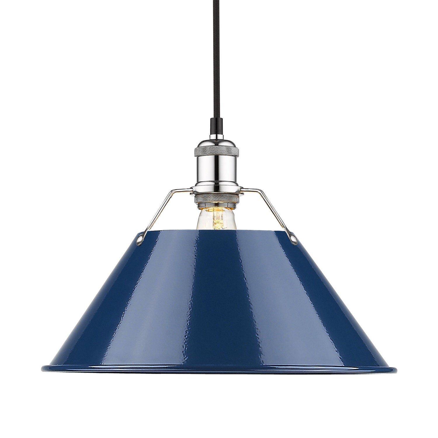 Golden - 3306-L CH-NVY - One Light Pendant - Orwell - Chrome