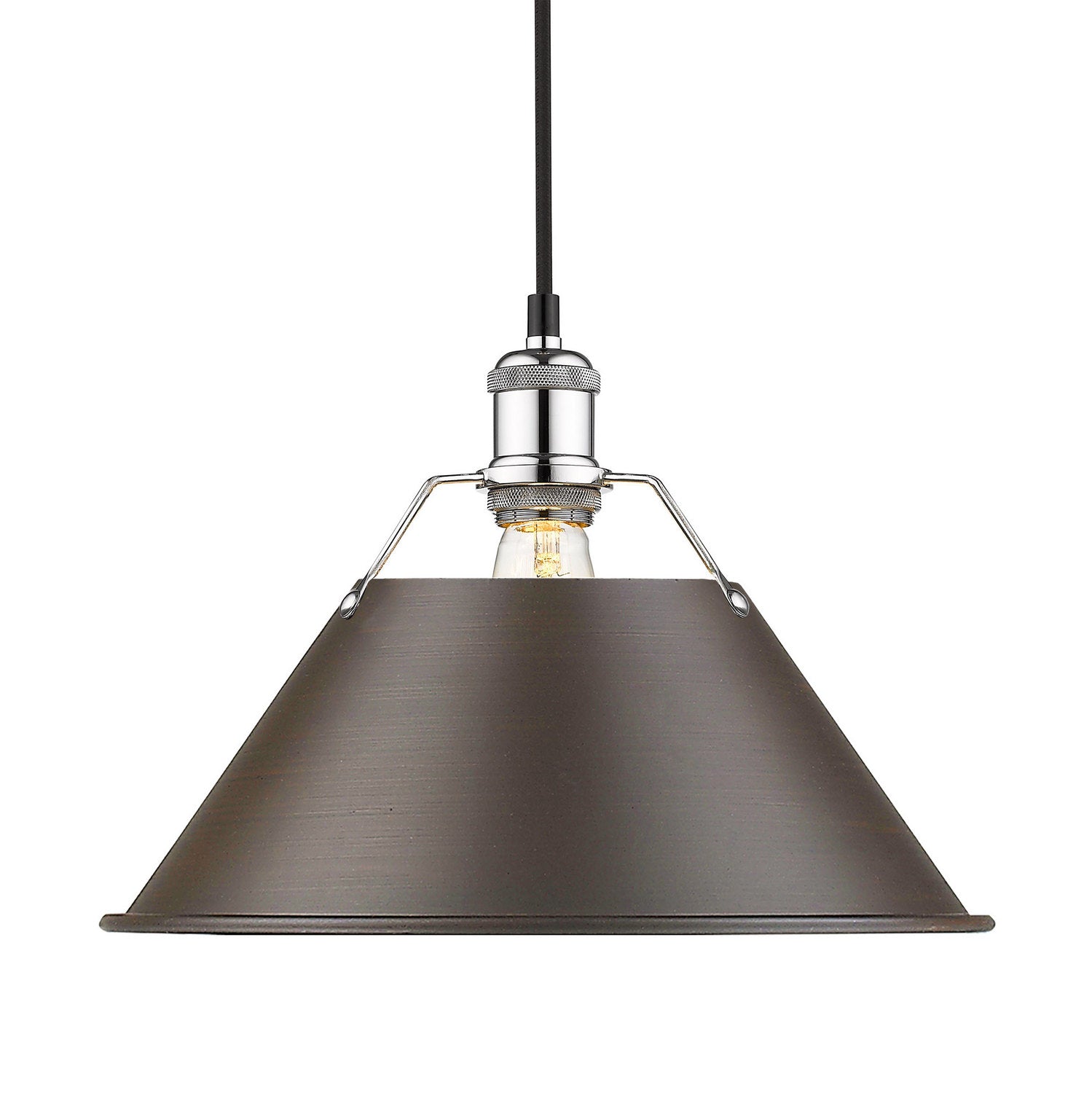 Golden - 3306-L CH-RBZ - One Light Pendant - Orwell - Chrome