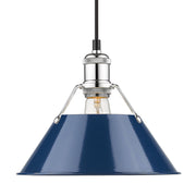 Golden - 3306-M CH-NVY - One Light Pendant - Orwell - Chrome