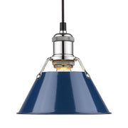 Golden - 3306-S CH-NVY - One Light Mini Pendant - Orwell - Chrome