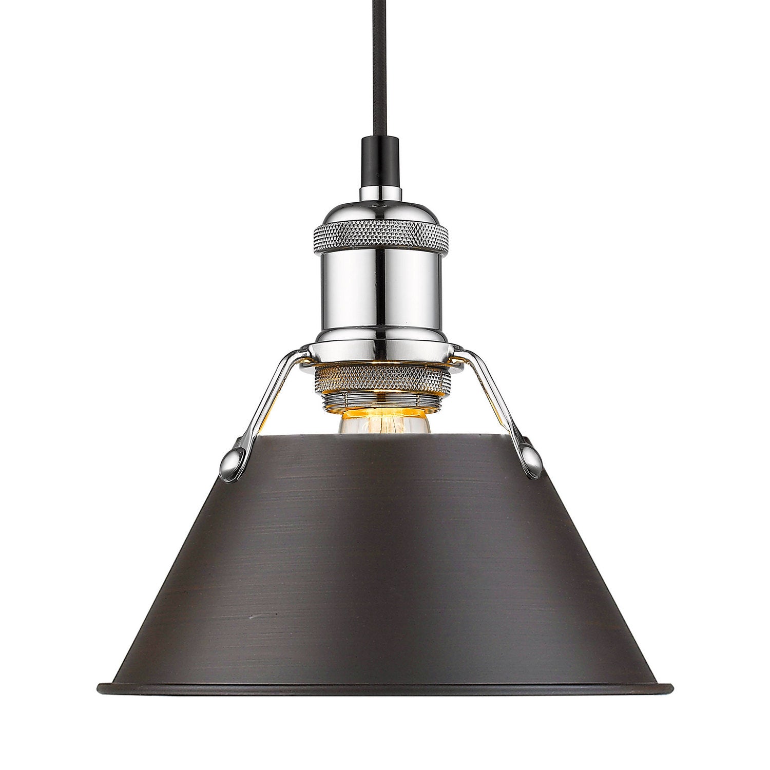 Golden - 3306-S CH-RBZ - One Light Mini Pendant - Orwell - Chrome