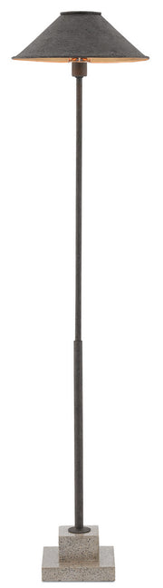 Currey and Company - 8000-0016 - One Light Floor Lamp - Molé Black/Contemporary Gold Leaf/Polished Concrete