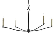 Currey and Company - 9000-0176 - Four Light Chandelier - French Black
