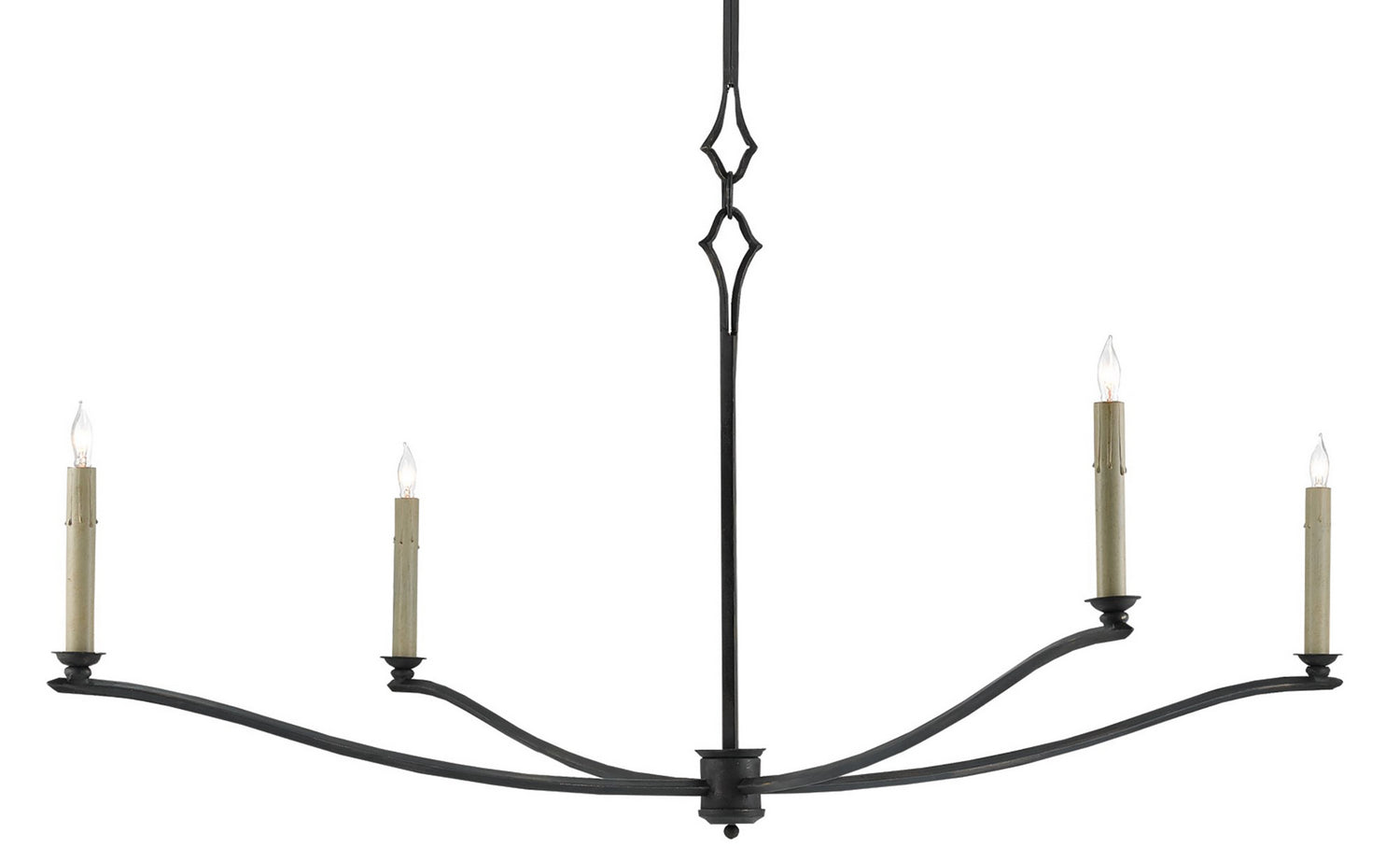 Currey and Company - 9000-0176 - Four Light Chandelier - French Black