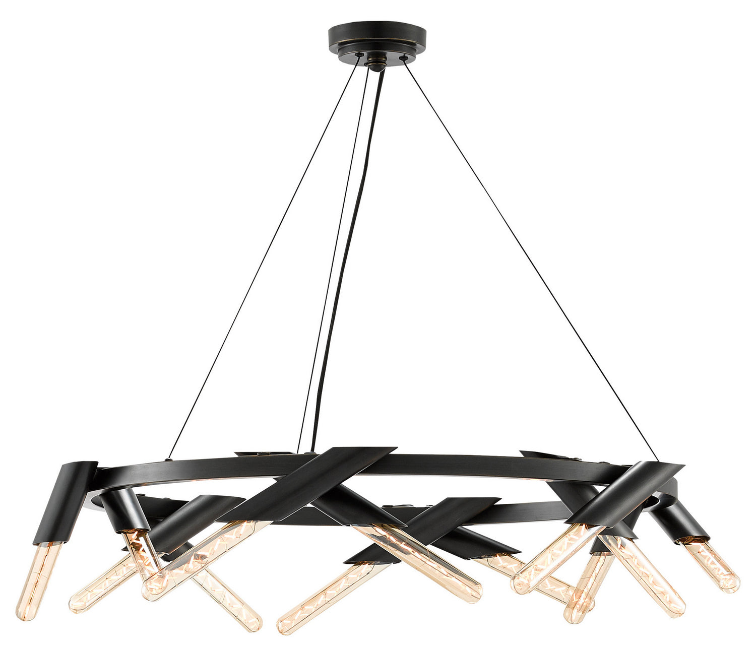 Currey and Company - 9000-0240 - 12 Light Chandelier - Oil Rubbed Bronze
