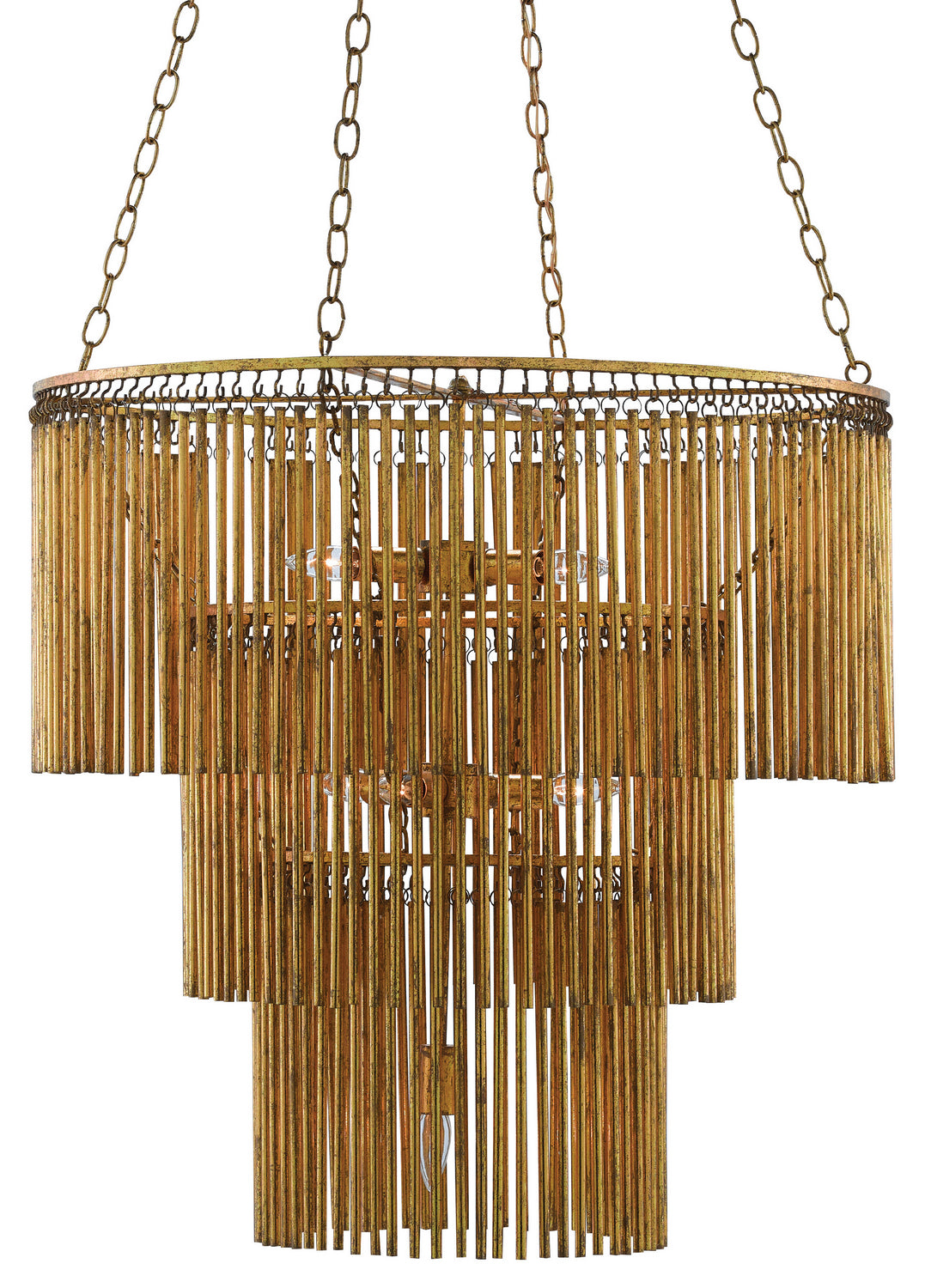 Currey and Company - 9000-0247 - Seven Light Chandelier - Gold Leaf
