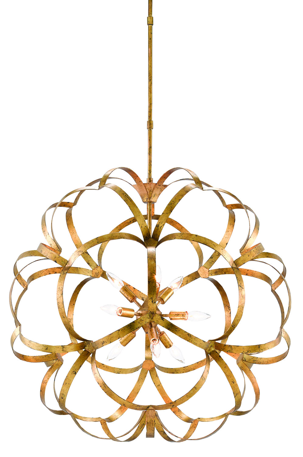 Currey and Company - 9000-0259 - Nine Light Chandelier - Autumn Gold