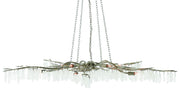 Currey and Company - 9000-0368 - Ten Light Chandelier - Textured Silver/Natural