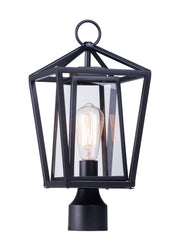 Maxim - 3171CLBK - One Light Outdoor Pole/Post Lantern - Artisan - Black