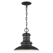 Generation Lighting - OL8904TXB - One Light Outdoor Pendant - Redding Station - Textured Black