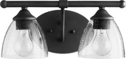 Quorum - 5150-2-69 - Two Light Vanity - Brooks - Textured Black|Clear Seeded