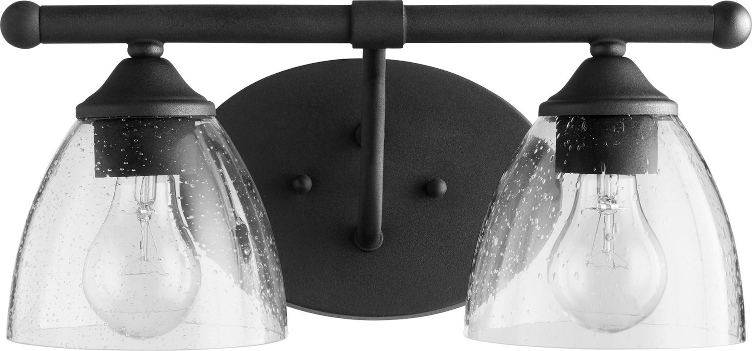 Quorum - 5150-2-69 - Two Light Vanity - Brooks - Textured Black|Clear Seeded