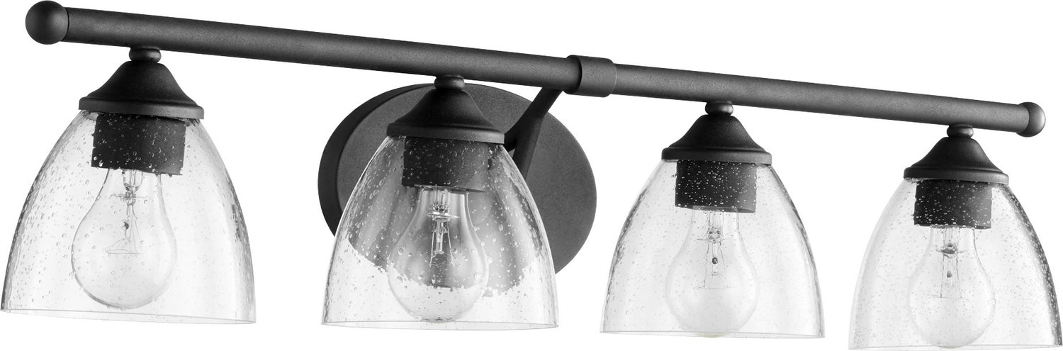 Quorum - 5150-4-69 - Four Light Vanity - Brooks - Textured Black|Clear Seeded