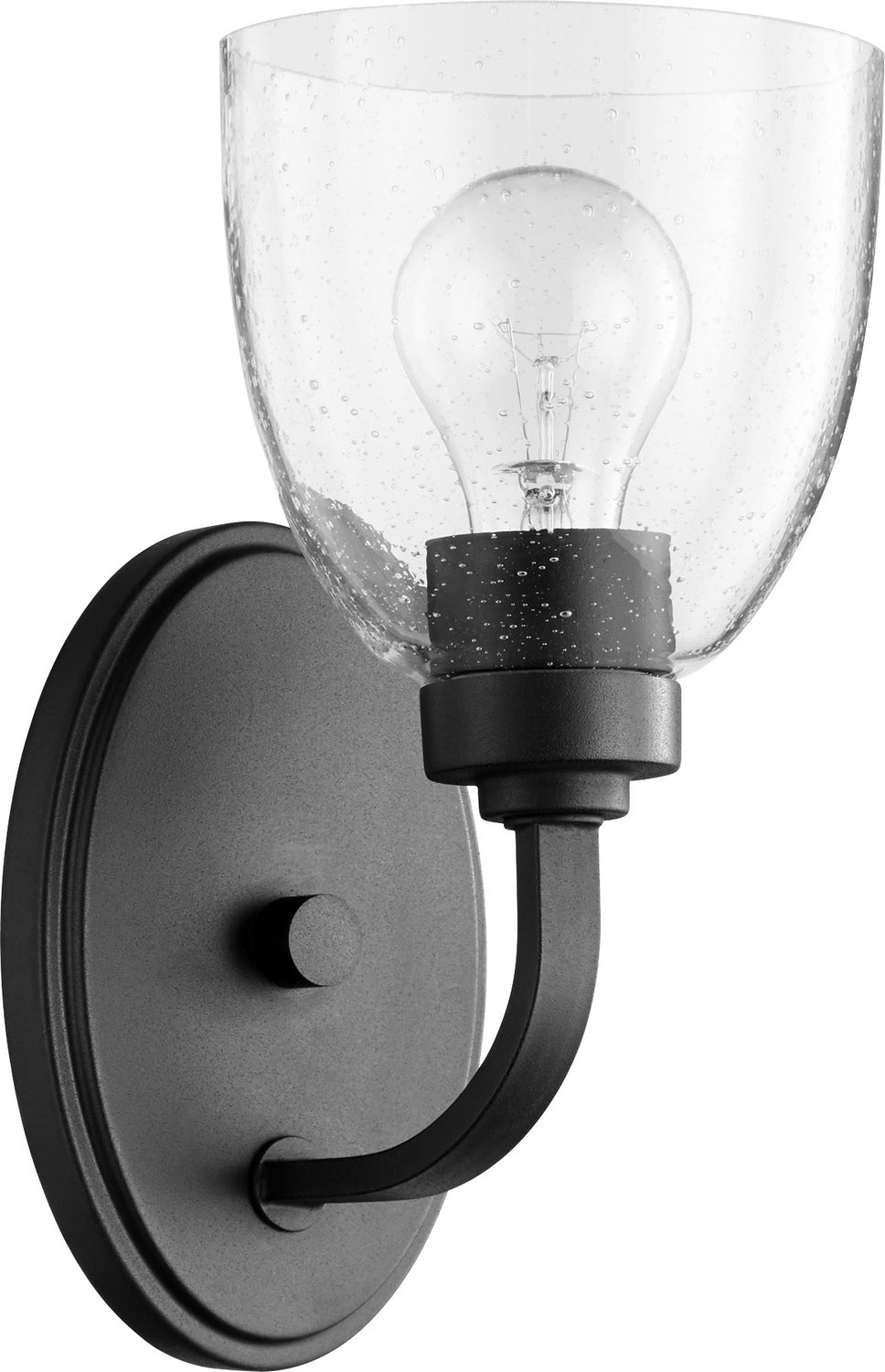 Quorum - 5560-1-69 - One Light Wall Mount - Reyes - Textured Black|Clear Seeded